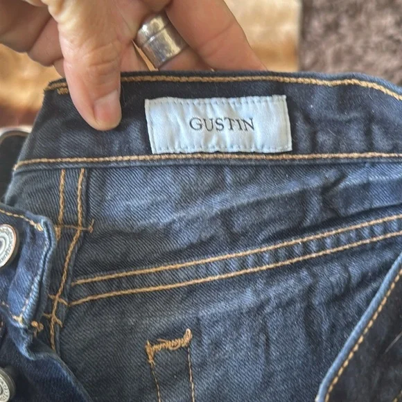 Gustin California Slim Selvedge Button FlyDenim Jeans Straight slim fit size 33